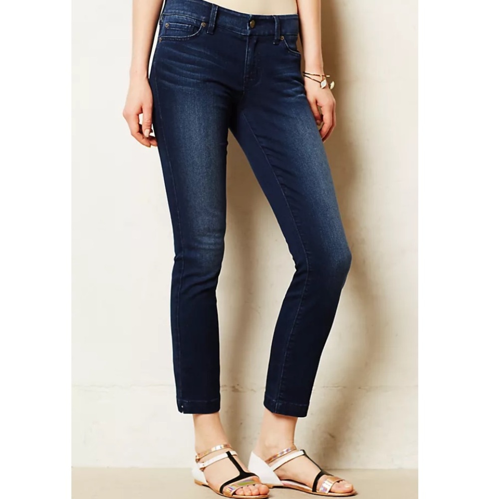 Level 99 Anthropologie Lily Skinny Straight Petite Ankle Jeans - 29P
